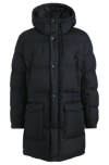 Hugo Boss Water-repellent Puffer Jacket With Logo Detail In Black