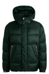 Hugo Boss Water-repellent Puffer Jacket With Micro Monograms In Green