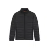 Hugo Boss Water-repellent Quilted Field Jacket With Packable Hood In Black