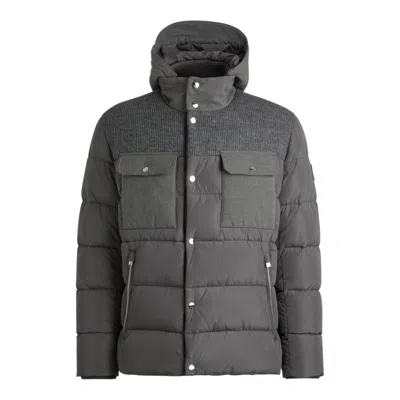 HUGO BOSS WATER-REPELLENT REGULAR-FIT JACKET IN MIXED MATERIALS