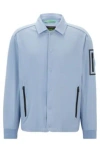 Hugo Boss Water-repellent Regular-fit Jacket With Contrast Details In Light Blue