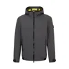 Hugo Boss Water-repellent Softshell Jacket With Logo Badge In Black