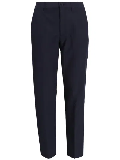 Hugo Boss Water-repellent Tapered Trousers In Blue