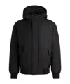 Hugo Boss Water-repellent Parka Jacket With Polar-fleece Collar Lining In Black