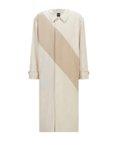 Hugo Boss Waterproof Parka In Neutral