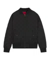 Hugo Boss Waterproof Quilted Satin Jacket In Black