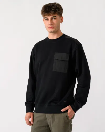 Hugo Boss We Urban Mens Crew Neck Sweatshirt With Pocket In Black