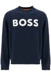 Hugo Boss Relaxed-fit Cotton-terry Sweatshirt With Rubber-print Logo