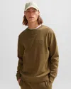 Hugo Boss Westart Mens Crew Neck Sweatshirt With Logo Patch