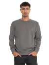 Hugo Boss Cotton-terry Relaxed-fit Sweatshirt With Logo Patch In Grey
