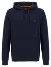 Hugo Boss Cotton-terry Hoodie With Logo Patch In Black