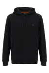 Hugo Boss Wetalk Mens Pullover Hoodie With Logo Patch Nos In Black