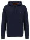 Hugo Boss Cotton-terry Hoodie With Logo Patch In Black