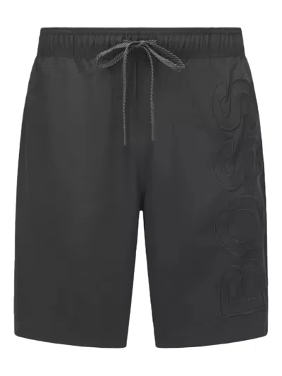 Hugo Boss Whale Swim Shorts In Schwarz