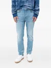 Hugo Boss Whiskering-effect Jeans In Blue