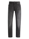 Hugo Boss Whiskering-effect Jeans In Gray