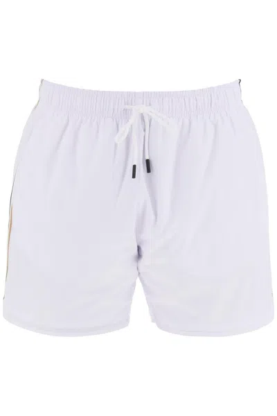 Hugo Boss Boss "seaside Bermuda Shorts With Tr Men In White