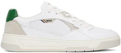 Hugo Boss White Aiden Sneakers In 103