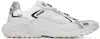 Hugo Boss White & Gray Open Mesh Low-top Sneakers In 120 - Open White