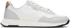 Hugo Boss White & Gray Textured Uppers Low-top Sneakers