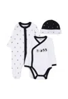 Hugo Boss White Babygrow Set For Baby Boy With Logo In White