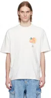 Hugo Boss Cotton-jersey T-shirt With Orange Prints In White