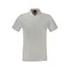 Hugo Boss White Cotton Polo Shirt In Gray