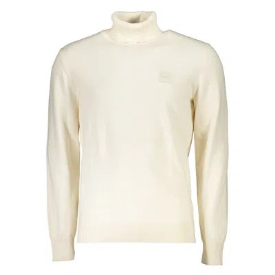 Hugo Boss White Cotton Sweater In Neutral
