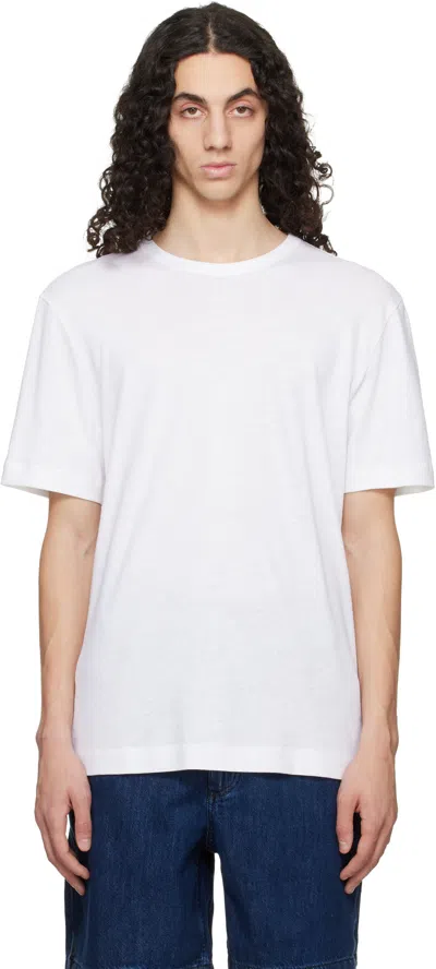 Hugo Boss White Cotton-linen Regular Fit T-shirt