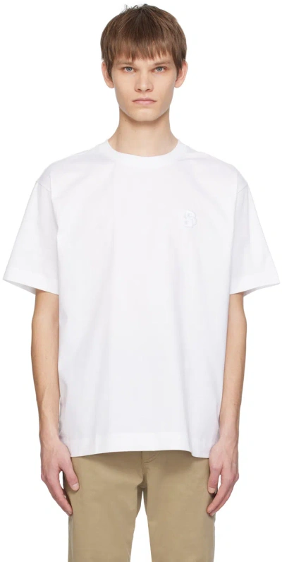 Hugo Boss White Crewneck T-shirt In 100-white
