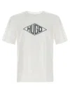 Hugo Boss Cotton-jersey T-shirt With Geometric Logo Embroidery In White