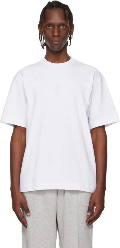 Hugo Boss White Embossed-logo T-shirt