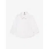 Hugo Boss White Embroidered-logo Pointed-collar Cotton Shirt 12 Months-3 Year In White