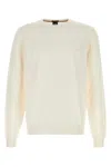 Hugo Boss Logo-embroidered Cotton Jumper In White