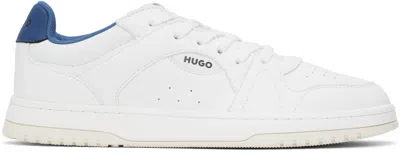 Hugo Boss White Faux-leather Logo Sneakers In 114-open White