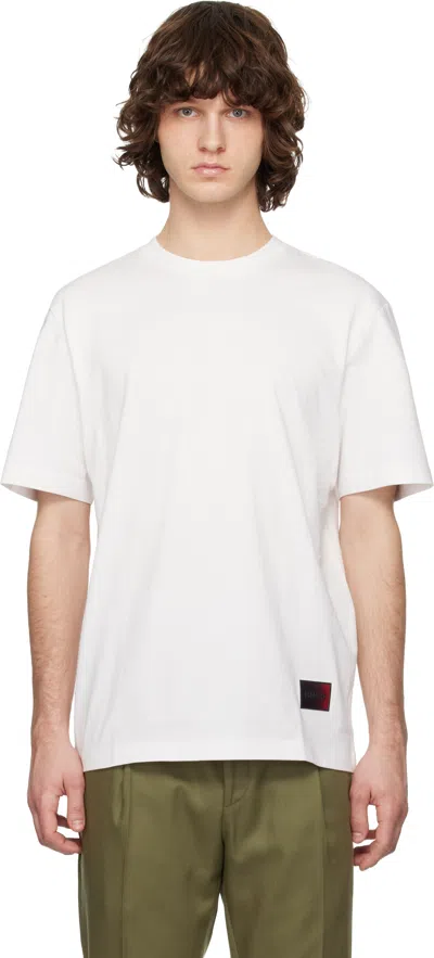 Hugo Boss White Gradient-logo T-shirt