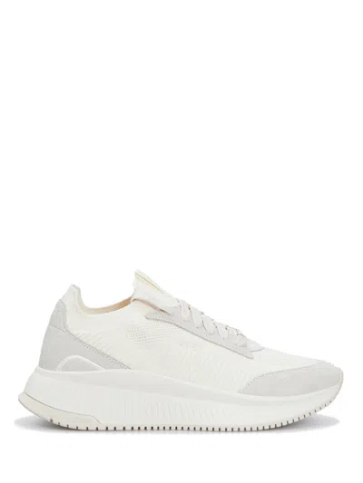 Hugo Boss White Lace Up Sneaker