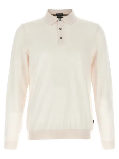 HUGO BOSS WHITE LANCIONE POLO SHIRT