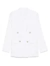 Hugo Boss Boss Double-breasted Linen Blazer With Structured Shoulders