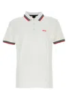 Hugo Boss Polo Shirt With Contrast Logo Details In Natural