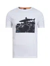 Hugo Boss White Printed T-shirt In White
