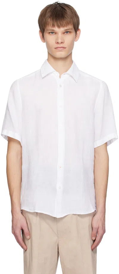 Hugo Boss White Regular-fit Shirt In 100-white
