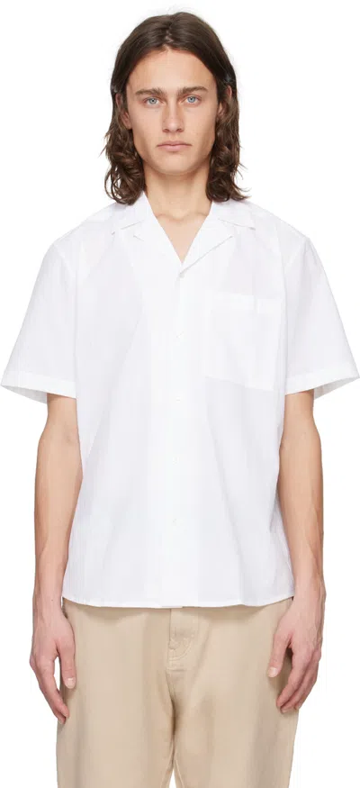 Hugo Boss White Relaxed-fit Shirt In 199-open White