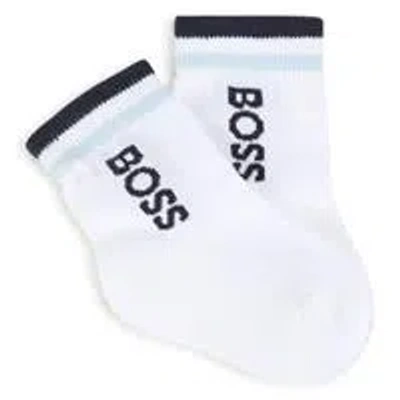 Hugo Boss Kids' White Set Of Socks For Baby Boy With Logo
