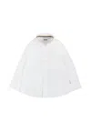 Hugo Boss White Shirt For Baby Boy With Logo In White
