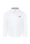 Hugo Boss White Shirt For Boy With Logo In White
