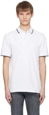 HUGO BOSS WHITE SLIM-FIT POLO