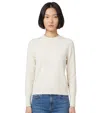 Hugo Boss White Solid Mock Collar Sweater In Neutral