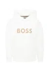 Hugo Boss White Sweatshirt For Boy With Logo In White