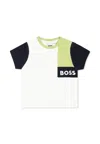 Hugo Boss White T-shirt For Baby Boy With Logo In White